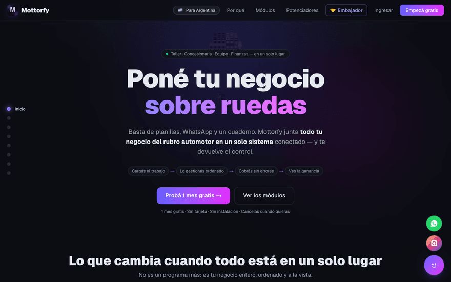 Mottorfy — ERP automobile · Argentine