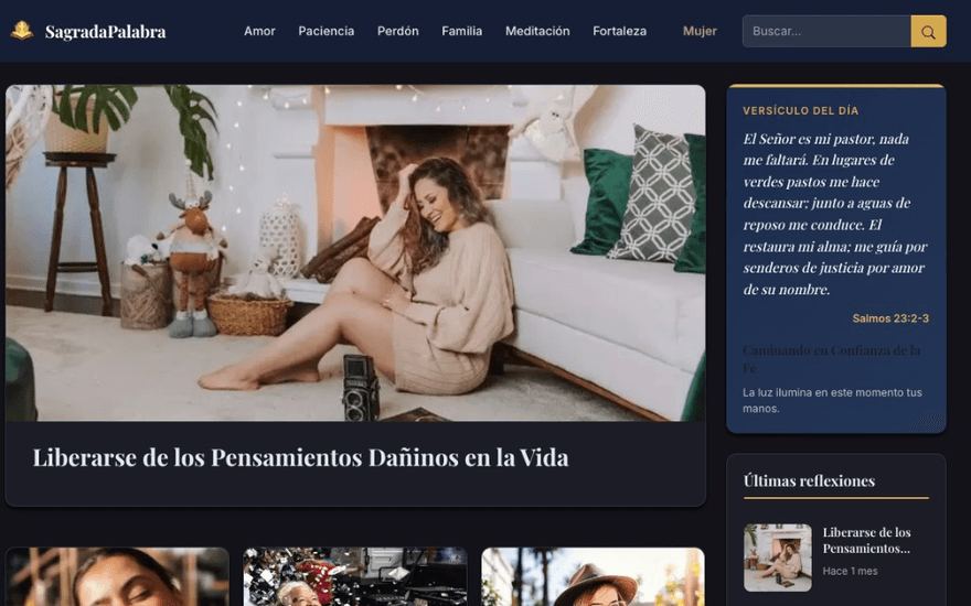 SagradaPalabra — Plateforme de contenu